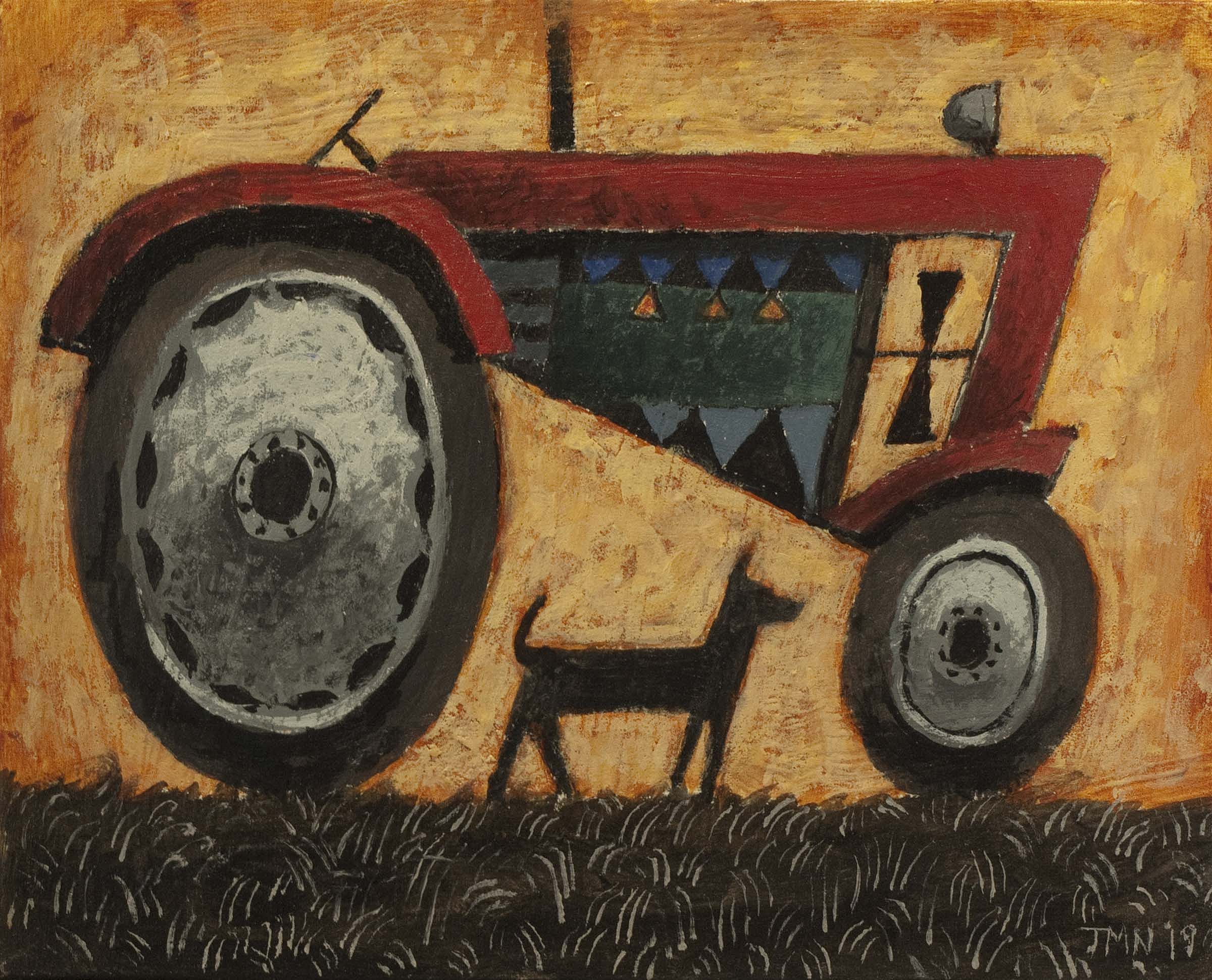 Red tractor by John  McNulty 
